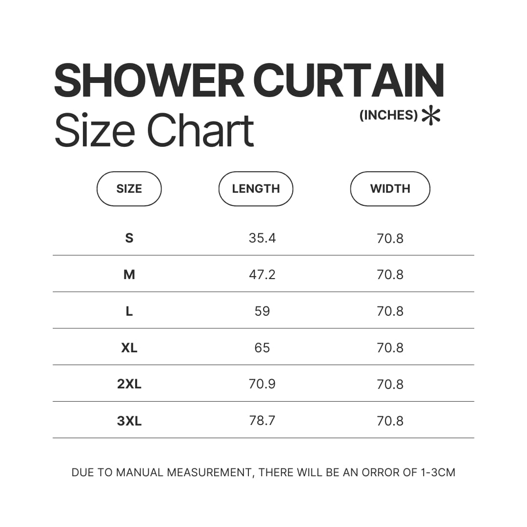 Shower Curtain Size Chart - Ouran High School Host Club Merch