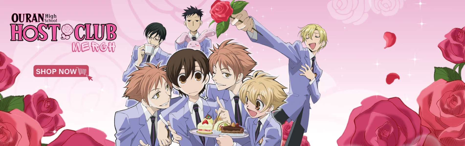 ouran high school host club Banners - Ouran High School Host Club Merch